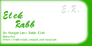 elek rabb business card